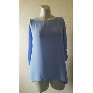 Chico's Slit High-low Size 8 Blue New